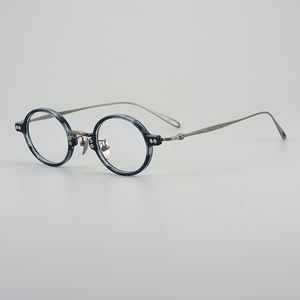 إطار نظارات من التيتانيوم الخالص عالي الجودة ياباني من المصنع إطار دائري للرجال بشعار مخصص إطار بصري للنساء من المصنع - Product Image 6
