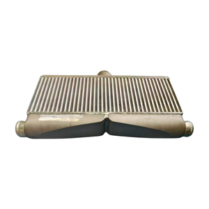 Đánh bóng 2-in-1-Out Twin Turbo fmic phổ <span class=keywords><strong>intercooler</strong></span> 27 "x12.5 * 3" <span class=keywords><strong>vertical</strong></span>-FLOW cho Ford USA 2004-2016 4.6 V8 đại tu - Product Image 1