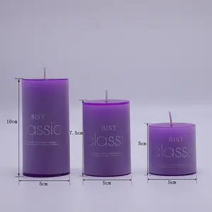 Fabricante de velas Bougie Decorativo blanco Vela grande Cera de oración Velas de Pilar Alto