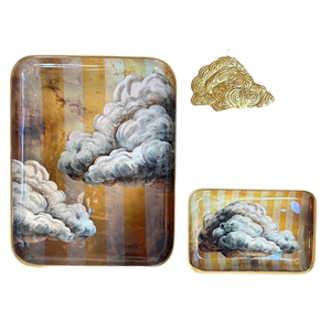 New Arrival Modern Checkered Fruit Aluminium Enamel Heat Resistant Multi-functional Serving <b>Decor</b> Tray for Wedding Ramadan - Product Image 1
