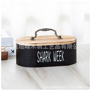 Cross-border wooden storage box, solid wood box, household <b>kitchen</b> <b>plastic</b> bag organizer, pull-out wooden tissue box - Product Image 3