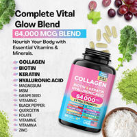 Vente en gros uniquement OEM/ODM : Complément de beauté en capsules de collagène pour le blanchiment de la peau, enrichi en vitamine C et kératine, pour la beauté de la peau, des cheveux et des ongles.