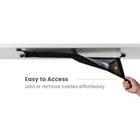 Filet de gestion des câbles de bureau extensible et réglable pour la maison et le bureau noir résistant aux flammes