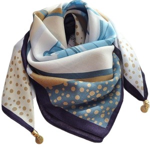 Stylish Korean Style <b>Square</b> <b>Scarf</b> 60x60cm Polyester Magnetic Snap Closure Spring Fashion Accessory - Product Image 5