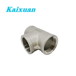 SP114 series stainless steel pipe fitting npt/bsp female threaded tee connector