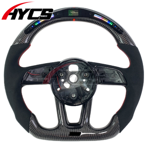 Volant sport M en fibre de carbone noir personnalisé pour Audi A3 A4 A5 B8 B9 R8 Q3 Q5 MK3 TT RS TTS <span class=keywords><strong>MK</strong></span> Accessoires de voiture - Product Image 1