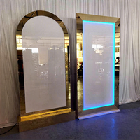 Rideaux de fond de scène professionnels et élégants Martina B41 pour mariage, décoration en forme d'arche, drapé en PVC+acrylique pour événements