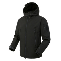 Veste tactique unisexe en toile effet peau de requin, respirante, lavée, imperméable, coupe-vent, fermeture éclair, manteau pour homme