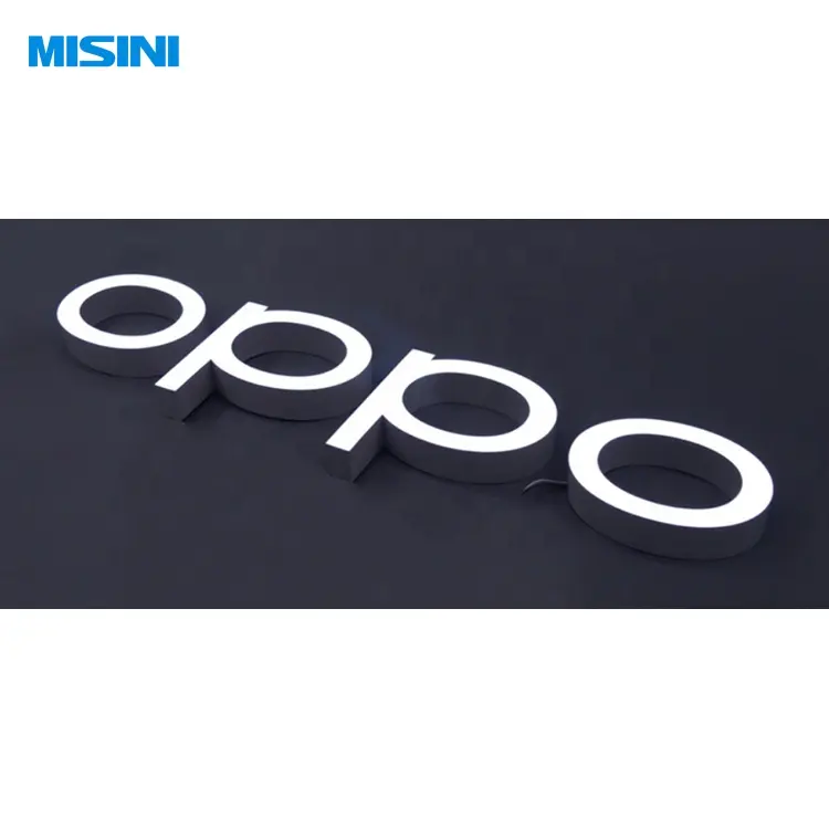 wholesale Advertising luminous Signs Signboard Letters For oppo shop Showcase LOGO wall Signage