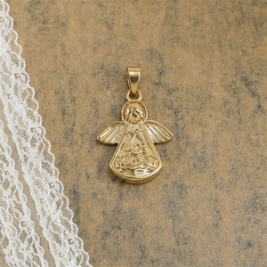 Vintage <b>Charms</b> Jewelry Making DIY Personalized Women's Stainless Steel Link Chain Custom Geometric Sun <b>Angels</b> Pendant Necklace - Product Image 1