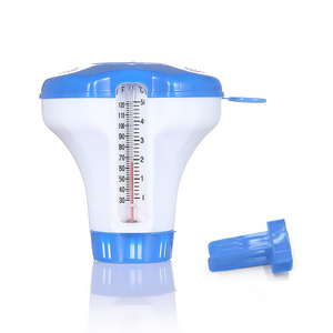 PP Floating Pool <strong>Chlorine</strong> Dispenser With Built-in Thermometer 250g Capacity Hygienic Tweezer Loading Pool Chemical Feeder - Product Image 3