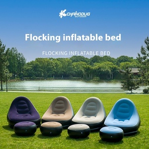 Modern Outdoor Inflatable Sofa Chair Portable Camping <b>Bean</b> <b>Bag</b> Foldable Internet Celebrity Thickened Flocking Bed Home Leisure - Product Image 1
