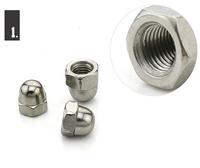 Écrous dôme hexagonaux en acier inoxydable SS 304/316 A2-70 A4-80 DIN1587 M3 M4 M5 M6 M8 M10 M12 M14 M16 M20