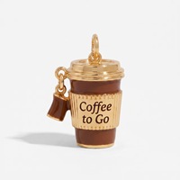 Nouveau modèle Banana Elephant, accessoire pendentif café en acier inoxydable, DIY, chaîne de base, placage sous vide intérieur or 18K