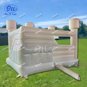 Château gonflable miniature <span class=keywords><strong>en</strong></span> PVC commercial <span class=keywords><strong>pour</strong></span> l'extérieur, blanc, avec piscine à balles et toboggan, disponible à la <span class=keywords><strong>location</strong></span>, adapté aux mariages - Product Image 3