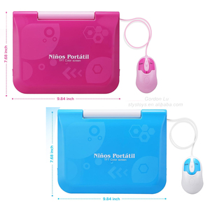 TFT Màn hình màu trẻ em Song ngữ máy tính xách tay đồ chơi học tập 124 chế độ học tập Tây Ban Nha/tiếng Anh Đồ chơi máy tính - Product Image 6