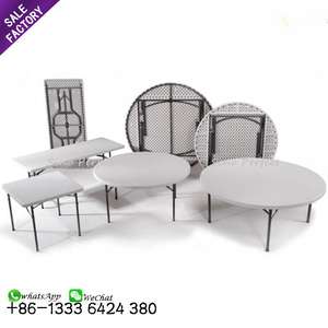 Nouveau produit, meubles de salle à manger, taille personnalisée, tables rondes pliables en plastique pour banquet, réception de mariage - Product Image 1