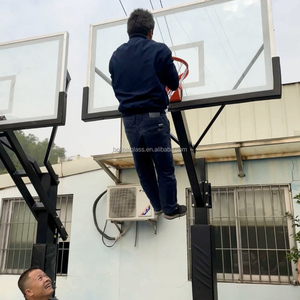 Aro de Baloncesto con Altura Ajustable FIBA, Juego Completo con Tablero de Vidrio Templado para Entrenamiento, Venta de Fábrica - Product Image 6