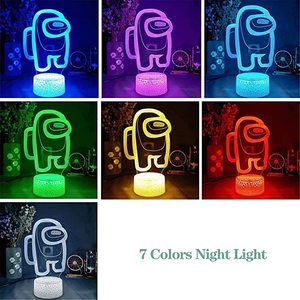 Mesa de café decoración del Led Sensor lámpara entre nosotros la noche de juego de luz de neón 7 cambio de Color 3D Luz - Product Image 4