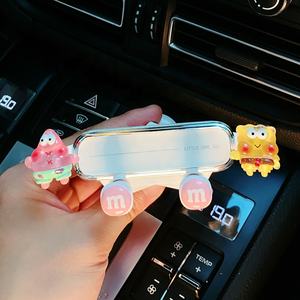 Soporte para Teléfono Móvil para Automóvil, Diseño de <span class=keywords><strong>Bob</strong></span> <span class=keywords><strong>Esponja</strong></span>, Soporte Multifuncional para Navegación con Clip para Rejilla de Ventilación - Product Image 4