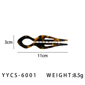 जूयू हॉट बिक्री कस्टम 11 सेमी एसीटेट बाल फोर्क यू-आकार के एसिटेट हेयरपिन रेट्रो टोरेज़ेल रंग एसीटेट बाल महिलाओं के लिए - Product Image 6