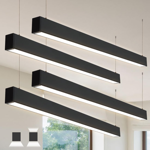 Luminaire linéaire LED connectable 4FT 3CCT 50/40/30W 0-10V Dimmable, éclairage architectural linéaire avec éclairage vers le haut/vers le bas pour bureaux et commerces - Product Image 1