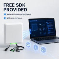 Lector RFID para Estacionamiento al por Mayor, TCP/IP POE WIFI, Antena Integrada de 9dBi, Dispositivo de Seguridad para Gestión de Líneas de Producción