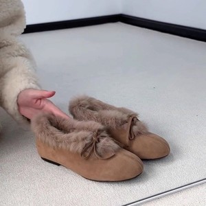 Shearling Lined Clogs and Mules Plush Fur Trim Slip On Round Toe Indoor Outdoor Shoes - Product Image 4