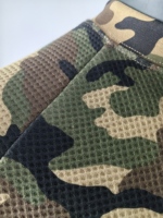 T-shirt à manches longues en tricot gaufré camouflage pour homme, col ras du cou raglan, streetwear, haut thermique camouflage, t-shirt à manches longues avec logo personnalisé