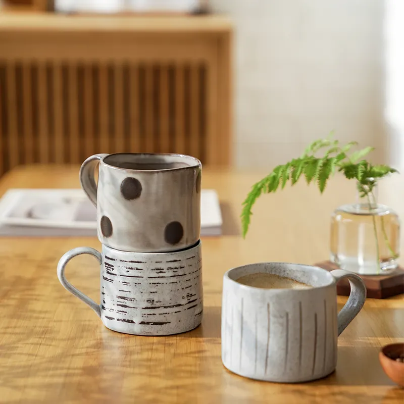Hoge Kwaliteit Matte Nordic Herbruikbare Thee Cups Klei Keramische Koffie Mok 3331