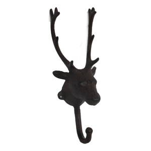 Corna di cervo in ghisa gancio appendiabiti da parete e appendiabiti da Wild Life ornamento decorativo per il bagno per cacciatori e capanne - Product Image 1