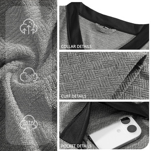 Accappatoio in Spugna a Maniche Lunghe con Doppia Tasca, Vestaglia Casual da Uomo, Abbigliamento per Casa - Product Image 2