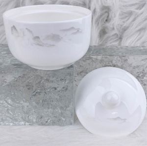 Light Ink Cloud Mountain Pattern Bone China Dinnerware <b>Set</b> Custom Logo Available For High-End Restaurant Club Villa Table - Product Image 3
