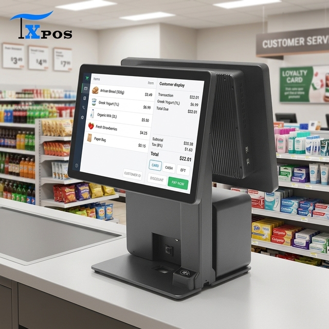 All-in-One Touch Screen POS Machine with 15.6" Display Windows 10/11 Aluminum Alloy Case-Point of Sale System & Cash Register