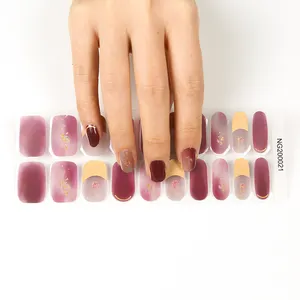 2024 huizi chuyên nghiệp UV Gel Nail kết thúc tốt đẹp Nguồn cung cấp 3D Lá Nail Art gel sơn móng tay dán với long lanh