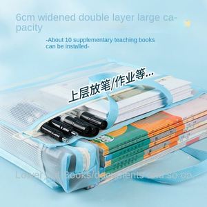 Pochette de rangement transparente et étanche pour documents, idéale pour les tutoriels, les tests et les devoirs des étudiants - Product Image 3