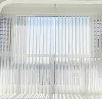 Vente directe d'usine, stores verticaux transparents, stores verticaux électriques à bandes pour chambre à coucher