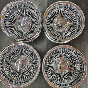 Nuevas Llantas de Acero Cromado Grabadas de 13 Pulgadas, Color Dorado, de Lujo, con 1 Año de Garantía, para Autos Clásicos, Alta Capacidad de Carga, 10 mm - Product Image 1