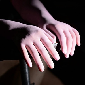 Gants <span class=keywords><strong>de</strong></span> mariée transparents en maille à 5 doigts, <span class=keywords><strong>bas</strong></span> Ultra-fins à cinq doigts, Sexy, tentation d'<span class=keywords><strong>avion</strong></span>, manches longues - Product Image 2