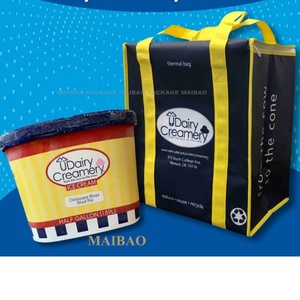 Venta al por mayor de lujo portátil de poliéster bolsas de almuerzo reutilizable aislado enfriador térmico para helado alimentos aislado refrigerador Panel Solar - Product Image 2