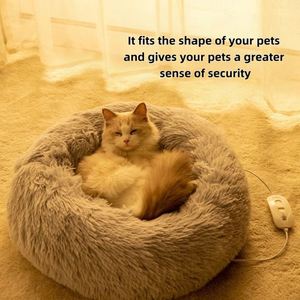Pet Bed Winter Cartoon Pet Round Warm Sleeping Nest and Cozy Bed for Dogs with Soft Cotton <b>Plush</b> - Product Image 5