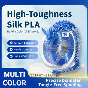 Silk PLA Filament 1.75mm 3D Printer Spool 1kg (2.2lbs) Extruded <strong>Plastic</strong> <strong>Rods</strong> with Smooth Silky Texture for 3D Printing - Product Image 2