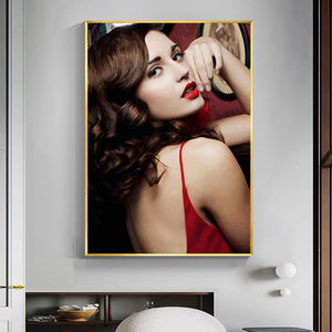 Ritratto astratto decorativo per la casa pittura <span class=keywords><strong>in</strong></span> <span class=keywords><strong>vetro</strong></span> acrilico arte decorazione della parete donne porcellana poster immagine stampa UV pittura di cristallo - Product Image 1