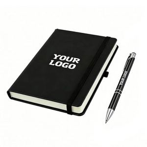 Libretas de Cuero PU A5 con Tapa Dura, Personalizadas con Logotipo, al por Mayor, Páginas Rayadas, Premium, para Oficina, Negocios y Reuniones - Product Image 1