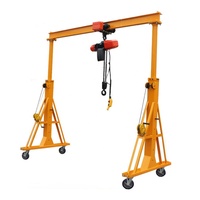 Grue à portique simple et portable de 1 tonne, moteur à engrenages, télécommande sans fil, hauteur de levage de 10 m, Huada Heavy Industry, 1 an