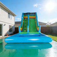 Toboggan aquatique arc-en-ciel, nouveau design, toboggan aquatique commercial, toboggan aquatique gonflable pour enfants