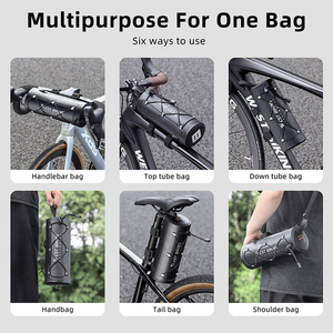 Sac de guidon de vélo WEST BIKING, sac de livraison pour vélo, sac de cadre de vélo étanche grande capacité, sac de voyage pour cadre avant de vélo - Product Image 5