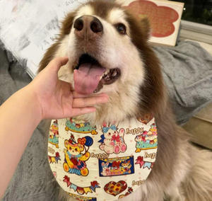 Adjustable Pet Bib with Cartoon Print for Small & Medium Pets - Product Image 2