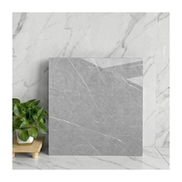 Carreaux de sol en porcelaine polie super brillante gris fumé 600x600mm, motif marbre, résistants à l'usure, pour immeuble de bureaux, balcon