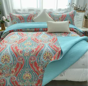Couvre-lit matelassé en Patchwork de luxe, linge de lit matelassé, couverture, ensemble de couvre-lit doux pour toutes les saisons